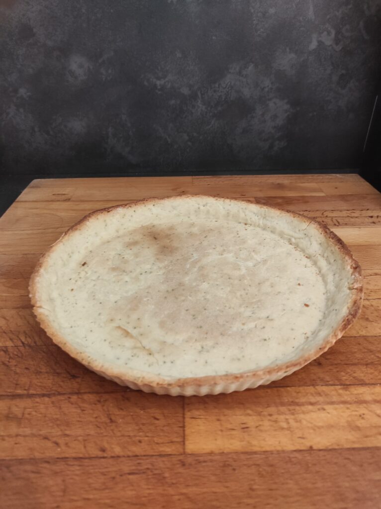 pâte sablée au thé noir cuite